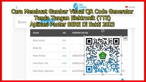 Cara Membuat Gambar Visual QR Code Tanda Tangan Elektronik TTE