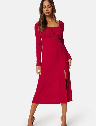 Bubbleroom Neija Square Neck Midi Dress Midi Jurken Boozt