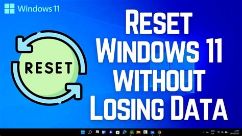 How To Reset Windows Without Losing Data Youtube