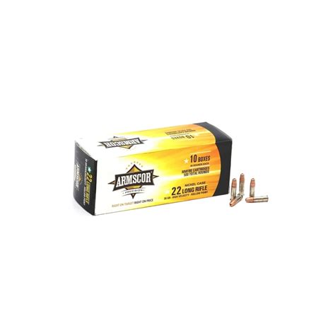 Armscor Precision 22 Lr Ammo 36 Gr Hv Hp Nickel Case Ammo Deals