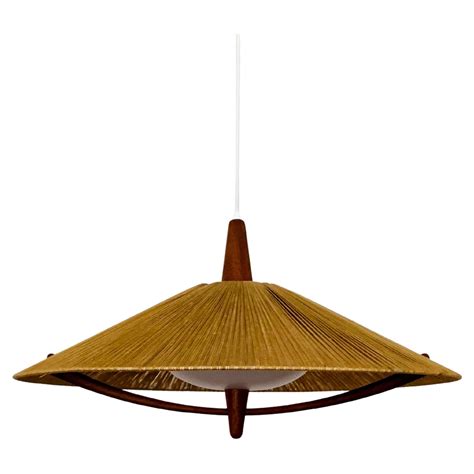 Teak And Jute Pendant At Stdibs