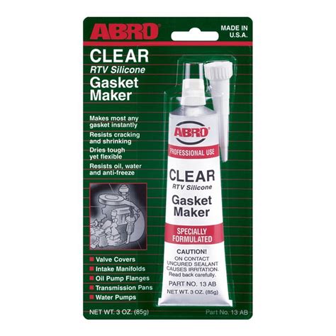 Abro Rtv Silicone Clear 85gm Clampline