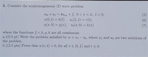 Solved Consider The Nonhomogeneous D Wave Problem Chegg