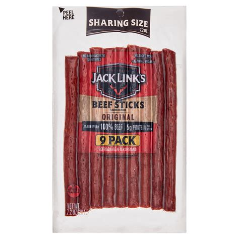 Jack Link S Original Beef Sticks Oz Pack Walmart