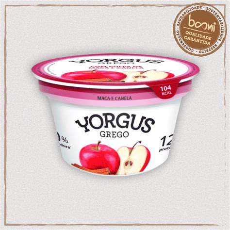 Iogurte Grego Maçã e Canela Yorgus 130g Boomi