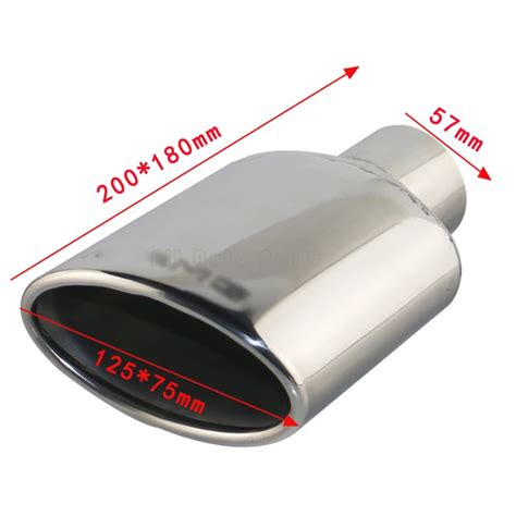 Universal Car Interface Mm Exhaust Tip Stainless Steel Rolled Outlet