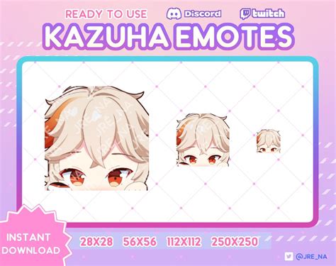 Kazuha Genshin Impact Lurk Emote For Twitch Discord Etsy Australia