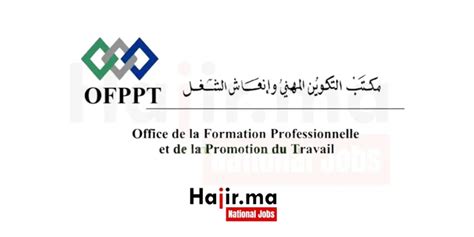 Concours De Recrutement Ofppt Postes Hajir