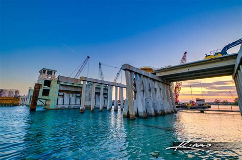 Renovating Jupiter Us1 Lighthouse Bridge At Sunset Hdr Photography By Captain Kimo