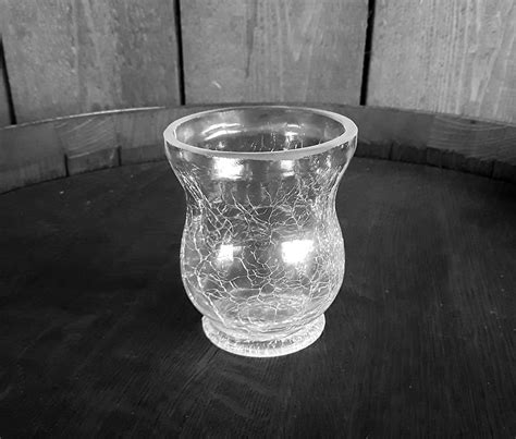 Crackle Glass Votive Holder Sweet Clover Farm