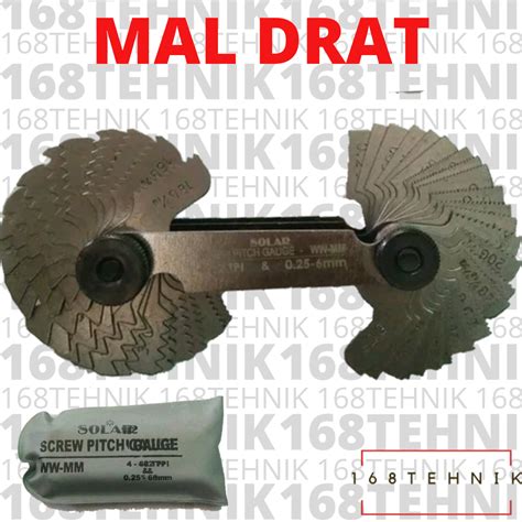 Maldrat Mal Drat Screw Pitch Gauge Malldrat Solar Mall Ulir