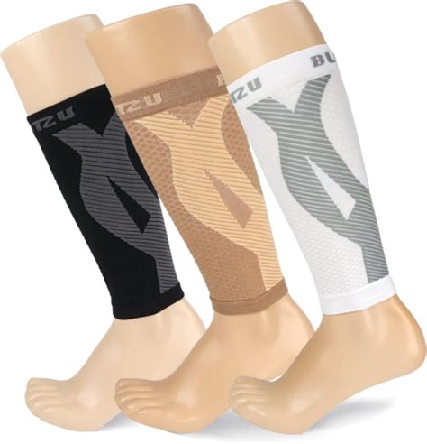 3 Pairs Calf Compression Sleeves For Women And Men Size S M One Nude One Black Ebay