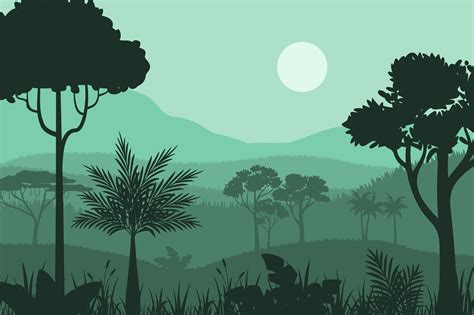 Silhouette Forest Background Graphic By Sabavector · Creative Fabrica