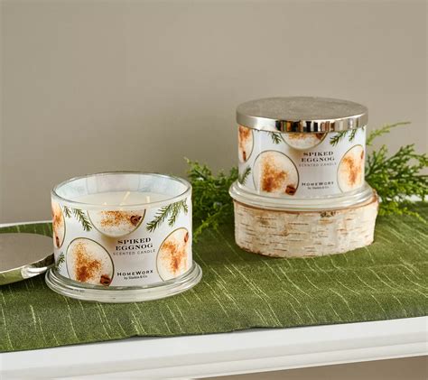 As Is Homeworx By Slatkin Co S Spiked Eggnog Candles Qvc