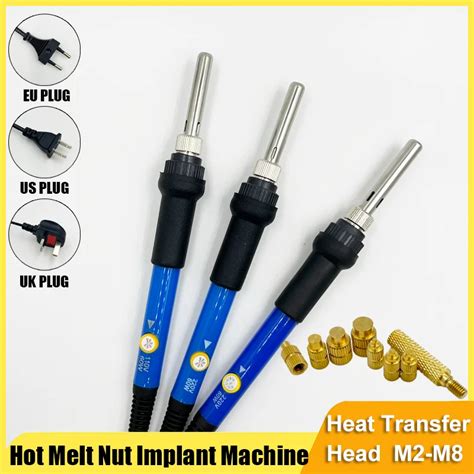 Hot Melt Nut Implantation Machine Threaded Knurled Heating Head For D