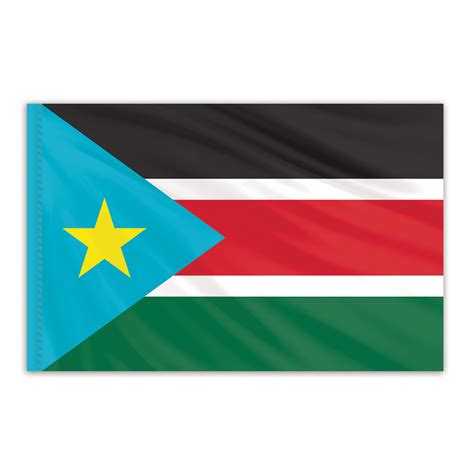 South Sudan Indoor Nylon Flag 6'x10' - FlagpoleWarehouse.com