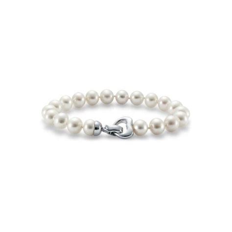 Blue Nile Freshwater Cultured Pearl Bracelet With Sterling Silver 85 Liked On Polyvore