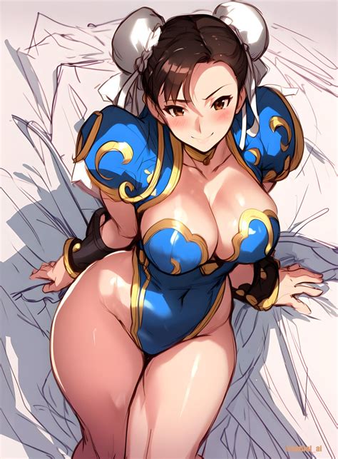 Rule 34 Ai Generated Amiral Ai Brown Eyes Brown Hair Bun Cover Chun Li Double Bun Female Hair