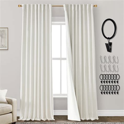 Panelsburg 86 Inch Blackout Curtains 86 Inches Long2 Panel Set Linen Room Darkening Pleated