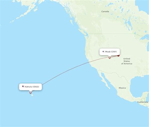 All Flight Routes From Kahului To Moab Ogg To Cny Flight Routes