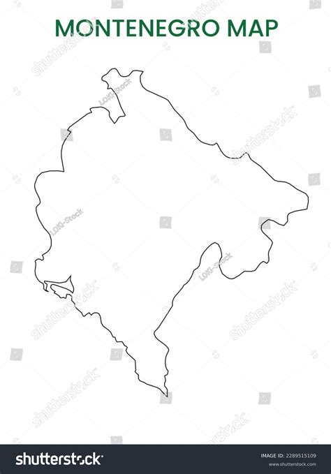 High Detailed Map Of Montenegro Outline Map Of Royalty Free Stock