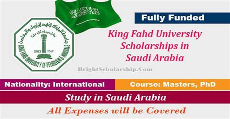 King Fahd University Scholarships 2023-24 in Saudi Arabia (Fully Funded ...