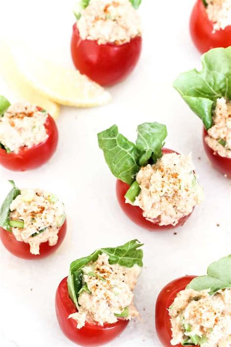 Cajun Crab Stuffed Tomato Poppers Recipe Paleo Whole30 Appetizer
