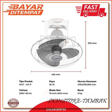 Jual Maspion Auto Orbit Fan Mof P Mof P Kipas Angin Plafon