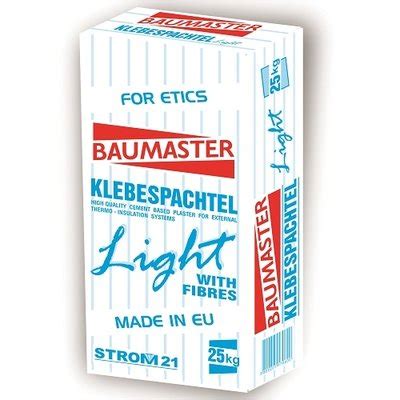 Лепило и шпакловка за EPS Baumaster Klebespahtel Light - 25кг ...