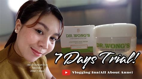 7 Days Trial Of Dr Wongs Lightening Face Cream Product Review Vlogginginaniyo Youtube