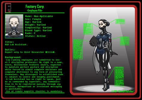 Factory Profiles Lab Assistant By Clawofthefallen Hentai Foundry