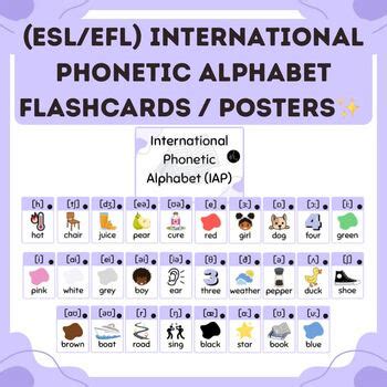 ESL EFL International Phonetic Alphabet Flashcards Posters