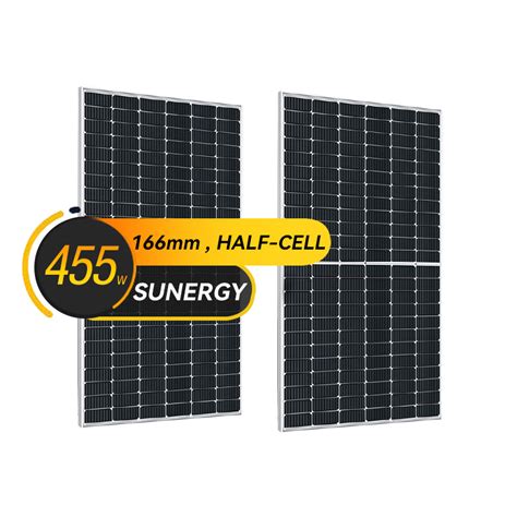 Sunergy Best Selling Solar Panels Double Glass Half Cell 440w 445w 450w 455w 460w Bifacial Solar