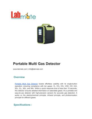 Portable Multi Gas Detector | PDF