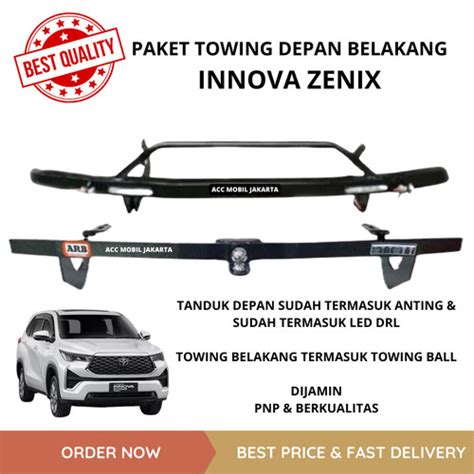 Jual Paket Towing Arb Depan Belakang Innova Zenix Besi Pelindung Bumper