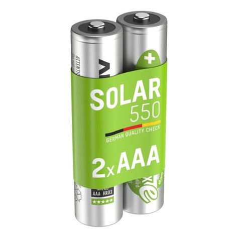 Solar NiMH Akku Micro AAA 550 MAh MaxE 2er Blister ANSMANN AG