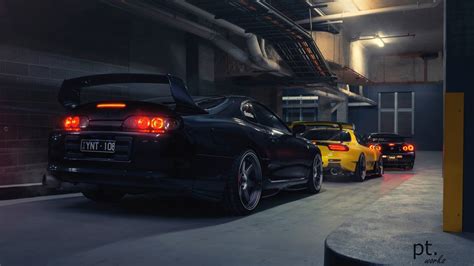 Night Nissan Skyline R Old Car Mazda Rx Fd Vehicle Car