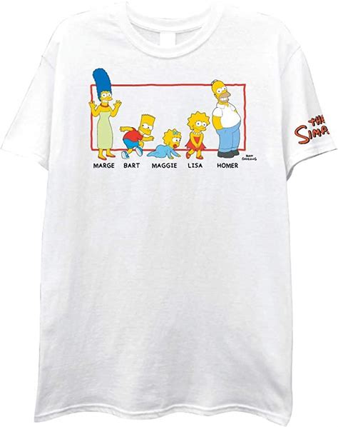 The Simpsons Mens Bart Simpson Classic Shirt Homer Bart Krusty And Lisa Tee T Shirt White