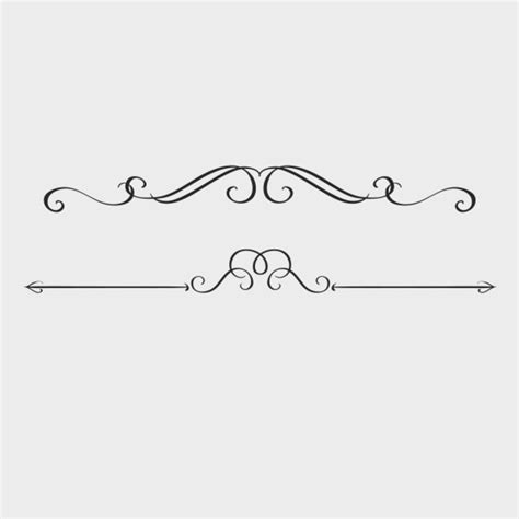 Free Vector Swirly Text Dividers FreeVectors