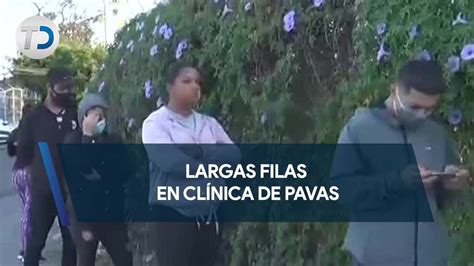 Largas filas en clínica de Pavas Telediario Costa Rica