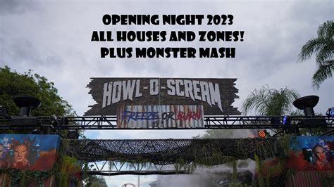 Howl O Scream Orlando Opening Night All Houses And Zones Monster