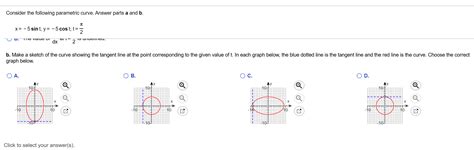 Solved Consider The Following Parametric Curve Answer Parts