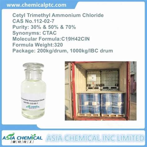 Cetyl Trimethyl Ammonium Chloride Ctac 30 50 70 Cas 112 02 7 Id 11739631 Buy China Ctac Ec21