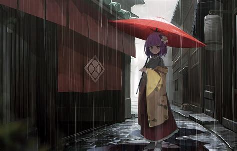 Anime Girl With Umbrella