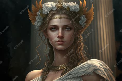 premium photo greek goddess hera portrait