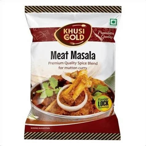 Printed Glossy Meat Masala Packaging Pouch Heat Sealed At Rs Kg In