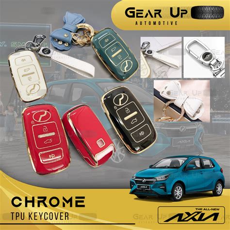 𝐏𝐑𝐄𝐌𝐈𝐔𝐌 Perodua NEW AXIA 2023 2024 Key Cover Sarung Kunci TPU Remote