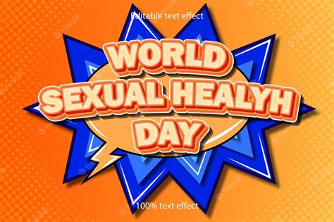 Premium Vector World Sexual Health Day Editable Text Effect