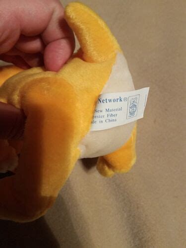 Vintage Cera The Land Before Time Plush Bean Bag Yellow Dinosaur 9 Nwt