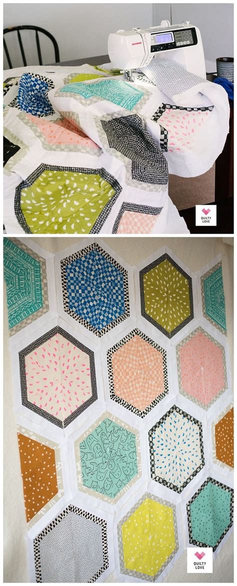 Triangle Hexies Pdf Quilt Pattern Quilts Pdf Quilt Pattern Hexie Quilt